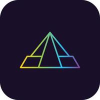 Pyramid Gradient Icon vector