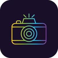 Photo Camera Gradient Icon vector