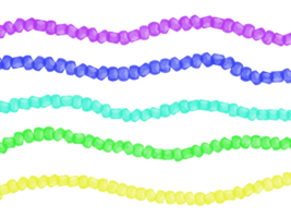 corda de enfeites de natal simples em cores diferentes, isoladas em elementos de decoração de férias e festas de fundo branco png