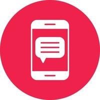 Message Glyph Circle Multicolor vector