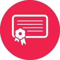 Digital Certificate Glyph Circle Multicolor vector