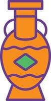 Vase Line Filled Two Color vector