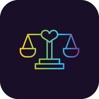 Justice Gradient Icon vector