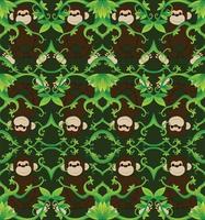 Monkey business seamless pattern vector