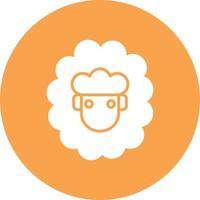 Sheep Glyph Circle Multicolor vector