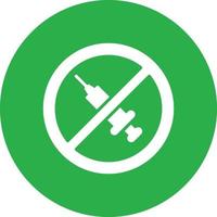No Vaccines Glyph Circle Multicolor vector