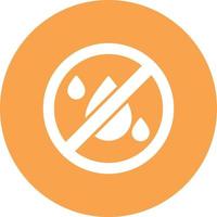 No Liquids Glyph Circle Multicolor vector