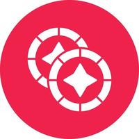 Chips Glyph Circle Multicolor vector