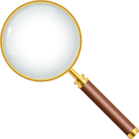 Realistic magnifying glass clip art png