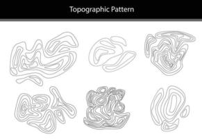 patrón topográfico y mapa geográfico, línea abstracta, ilustración vectorial vector