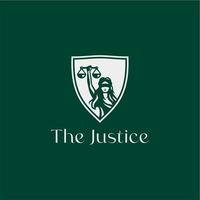 inspiración de diseño exclusivo del logotipo de la escala de tenencia de la señora justicia