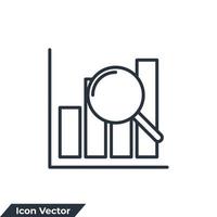 ilustración de vector de logotipo de icono de análisis. plantilla de símbolo de análisis de datos para la colección de diseño gráfico y web