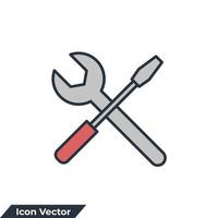 Ilustración de vector de logotipo de icono de soporte técnico. plantilla de símbolo de ayuda y soporte para la colección de diseño gráfico y web