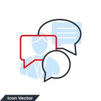 ilustración vectorial del logotipo del icono de las redes sociales. plantilla de símbolo de chat de burbujas para la colección de diseño gráfico y web vector