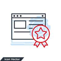 page rank icon logo vector illustration. SEO Services symbol template for graphic and web design collection