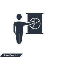 presentation icon logo vector illustration. training symbol template for graphic and web design collection