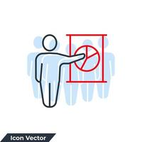 presentation icon logo vector illustration. training symbol template for graphic and web design collection