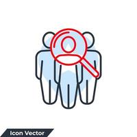 audience icon logo vector illustration. target with audience symbol template for graphic and web design collection