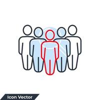 team icon logo vector illustration. people symbol template for graphic and web design collection