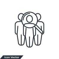 audience icon logo vector illustration. target with audience symbol template for graphic and web design collection