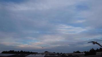 belas cores do céu e nuvens sobre a cidade britânica da inglaterra reino unido video