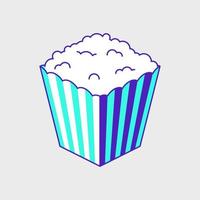 Popcorn isometric vector icon illustration