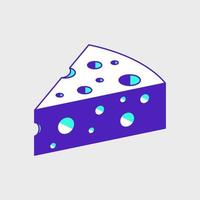 Cheese isometric vector icon illustration