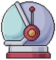 pixel art cosmonauta astronauta casco vector icono para juego de 8 bits sobre fondo blanco