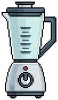 Pixel art blender kitchen equipment vector icon for 8bit game on white background