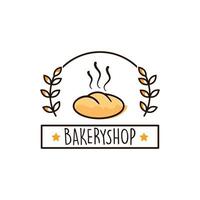 Simple hand drawn bakery logo cliparts vector