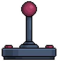 Pixel art joystick video game old vector icon for 8bit game on white background