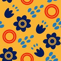 Flower cute colorful seamless pattern in trendy style vector