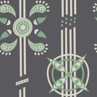 Ethnic abstract tracery pattern vector