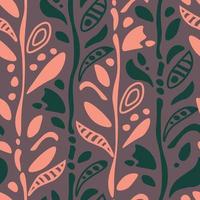 Abstract ethnic plant endless pattern vector