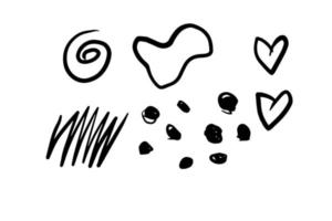 Hand drawn doodles collection vector