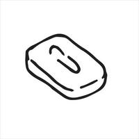 vector illustration in doodle style. soap. simple line drawing, soap, hygiene item, sanitation, personal care product, daily use