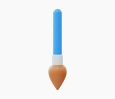 3d Realistic Paintbrush Icon vector illustration.