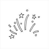 vector illustration in doodle style. festive firecracker. explosion, fireworks, christmas salute, new year holiday.