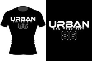 Urban New York City. Keep Work Never Quit Typography T-Shirt Design vector