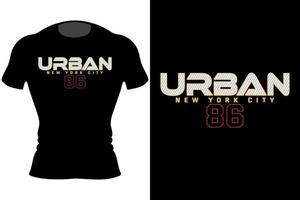 Urban New York City. Keep Work Never Quit Typography T-Shirt Design vector