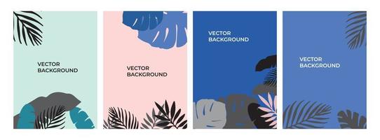 Vector set social media story design templates, backgrounds with copy space for tex