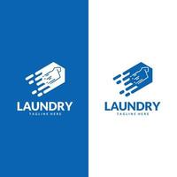 Laundry Logo. Template Design Vector for laundry business in creative silhouette shape isolate vector illustration.