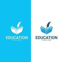 diseño de icono de logotipo de educación. adecuado para el logotipo de la empresa, impresión, digital, icono, aplicaciones y otros fines de material de marketing. conjunto de logotipos de educación. vector