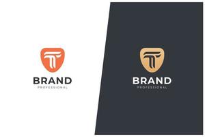 T Letter Logo Vector Concept Icon Trademark. Universal T Logotype Brand