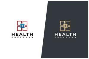 diseño de concepto de logotipo de vector de salud y bienestar