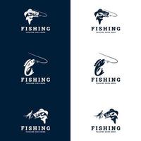 Fishing logo template. Sport fishing Logo. fishing illustration template vector