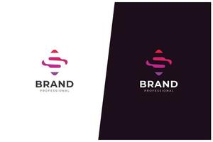 S Letter Logo Vector Concept Icon Trademark. Universal S Logotype Brand