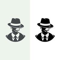 Spy vector isolated flat illustration. detective icon isolated on white background