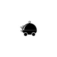 logotipo vectorial de entrega de alimentos. ilustración de restaurante y cafetería con logotipo de empresa. vector