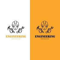 Engineer Logo Design Template. suitable for company logo, print, digital, icon, apps, and other marketing material purpose. vector